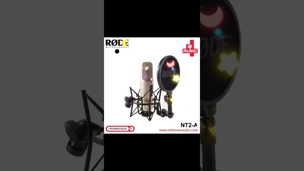 Rode NT2-A – ميكروفون كوندنسر استوديو فائق الجودة، يقدم لك 3 أنماط التقاط صوت، في ميكروفون واحد