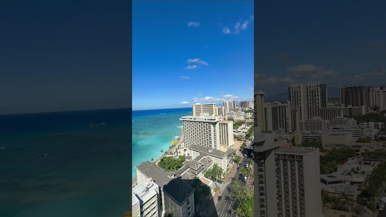 Hyatt Regency Waikiki Two Queen High Floor Oceanview is flr 26-40 Balcony view room 3007 EWA Tower