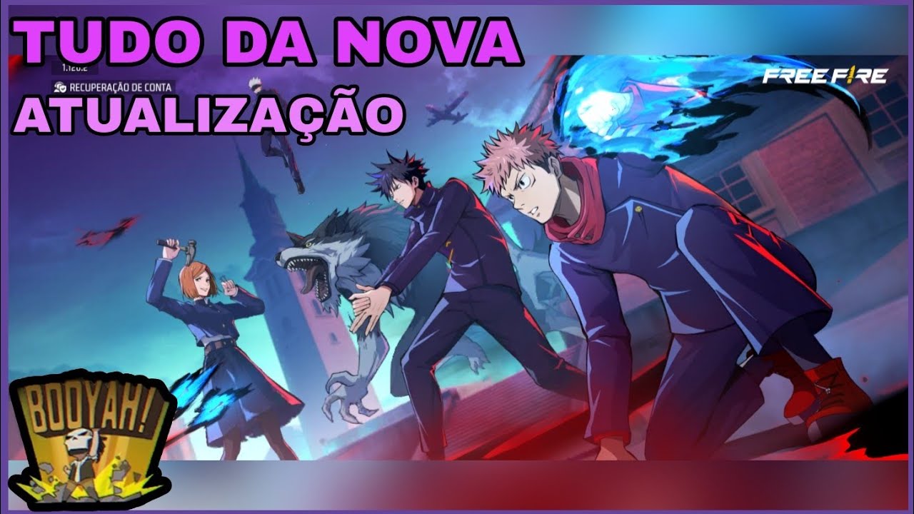 4 SKINS GRÁTIS NO FREE FERE ( VEJA COMO PEGAR) NOVA ATUALIZAÇÃO JUJUTSU-KAISEN!!