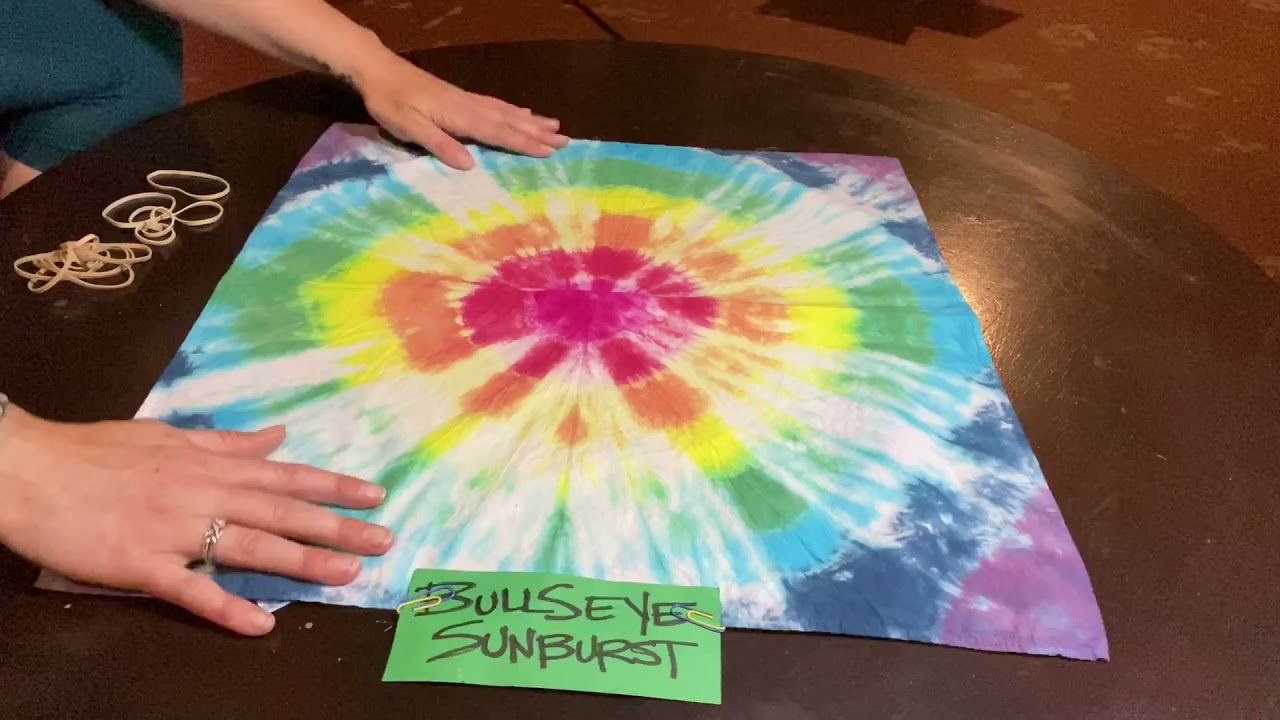 Bullseye/Sunburst Tie Dye Tie Instructions