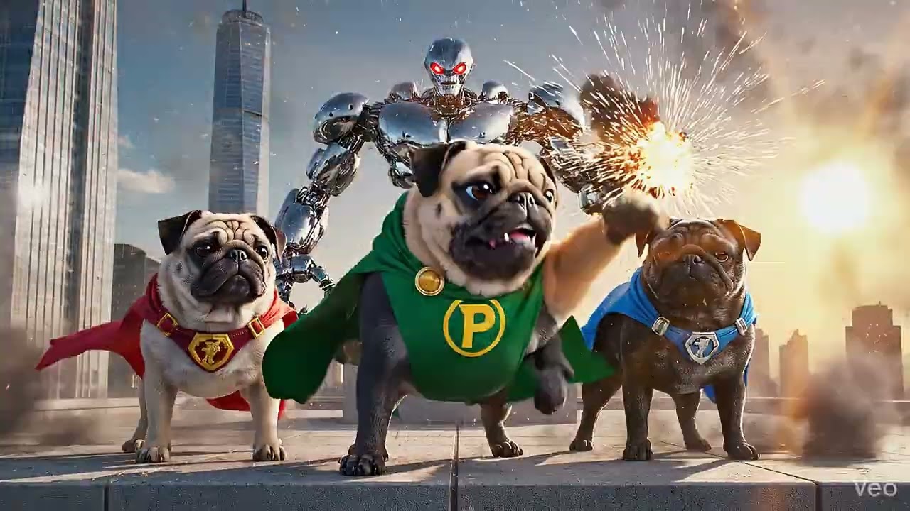 Up, Up… and PUG! 🦸‍♂️🐾 Superman Energy in Pug Form @Tailwaggerzzz 