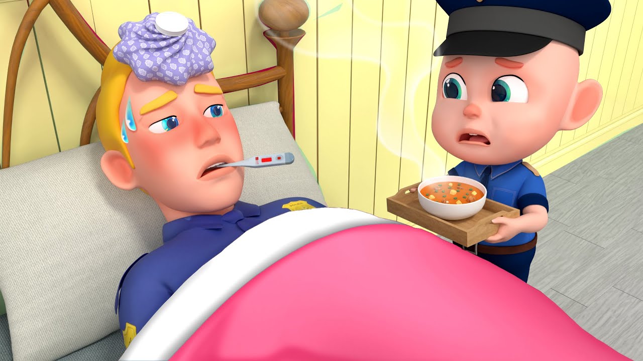 Sick Day with the Police – Fun Song for Kids | Police Song | Rosoo Nursery Rhymes & Kids Songs