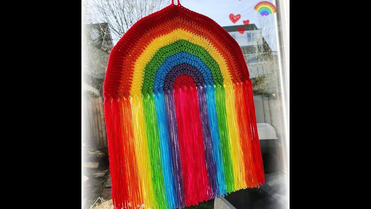 🌈 How to Crochet Rainbow on your windows to bring happiness It will all be alright & this will pass