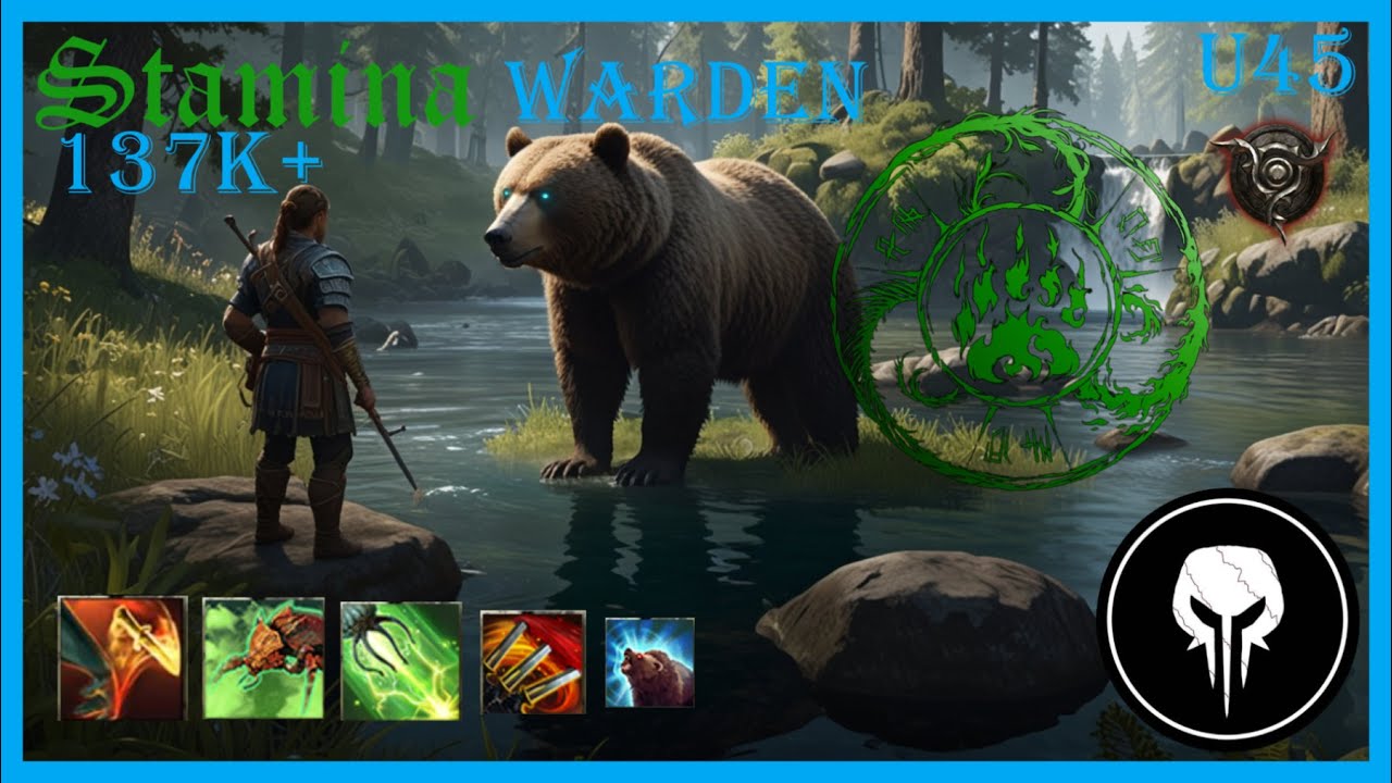 ESO Stamina Warden 137k+ DPS Build, Update 45, PS 5 EU