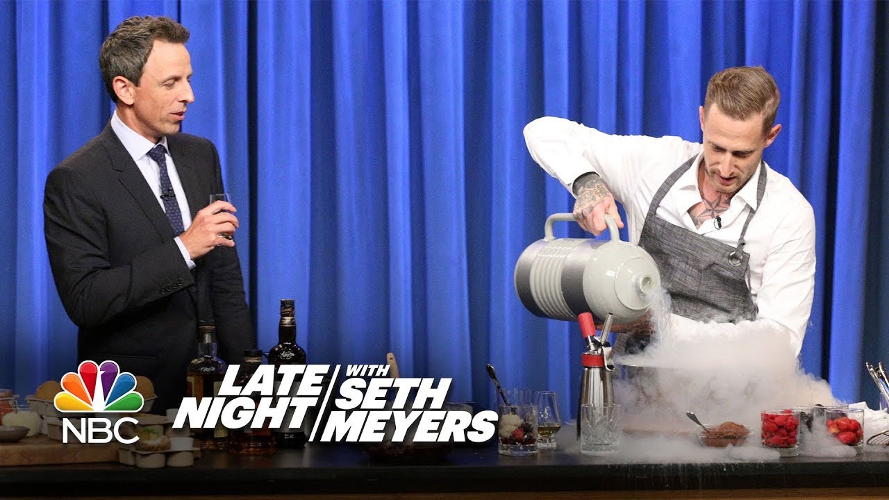 Michael Voltaggio Teaches Seth How to Make a Scotch-Inspired Dessert
