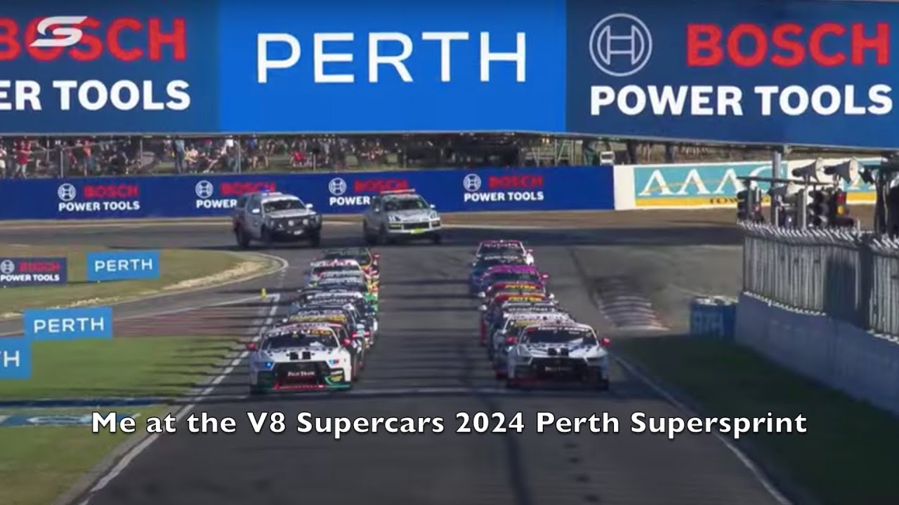 Me at the V8 Supercars 2024 Perth Supersprint