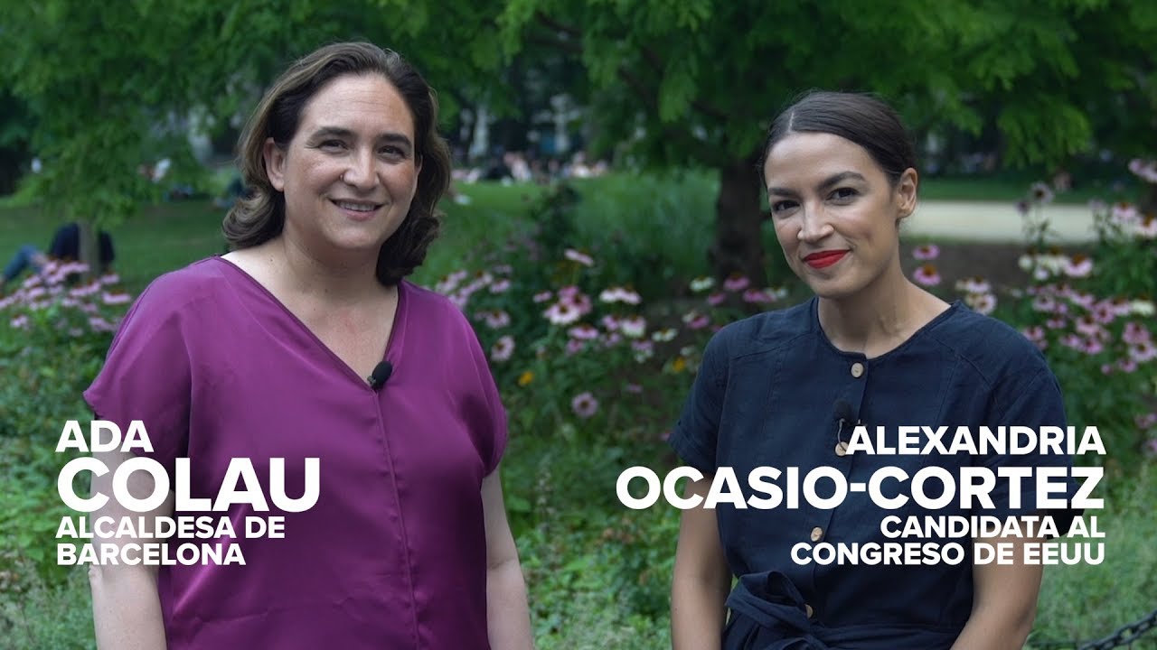 Ada Colau i Alexandria Ocasio-Cortez a Nova York