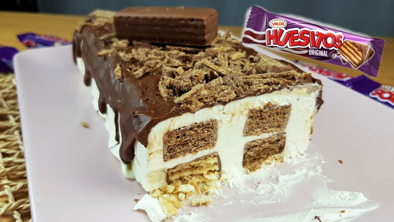 HELADO de HUESITOS MUY FÁCIL y  RÁPIDO de preparar (Torta helada)
