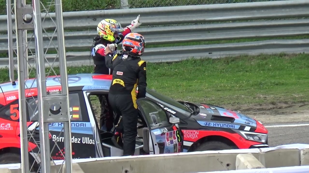 Así celebró Iván Ares su victoria en el XIII RallyShow Comunidad de Madrid 2022. Circuito del Jarama