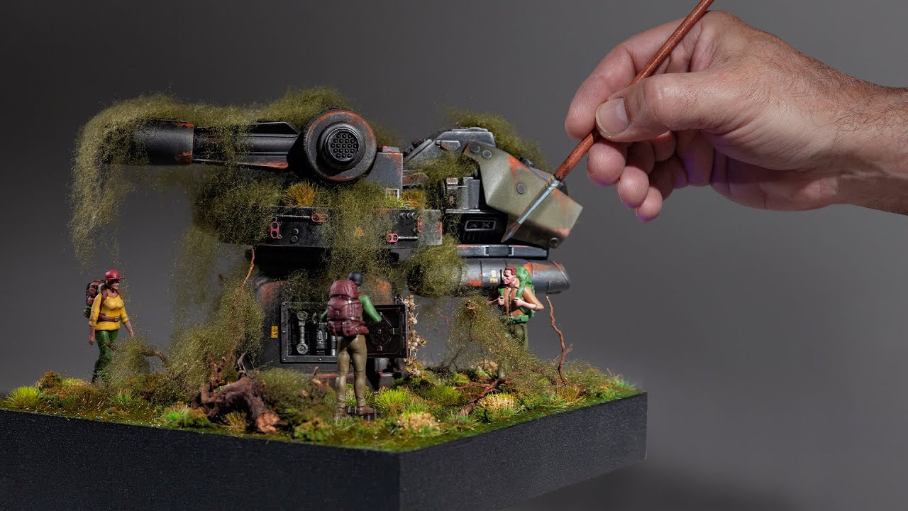 Apocalypse Survivors Find A Mysterious Abandoned Sentry Blaster #diorama #scalemodel #3dprinting