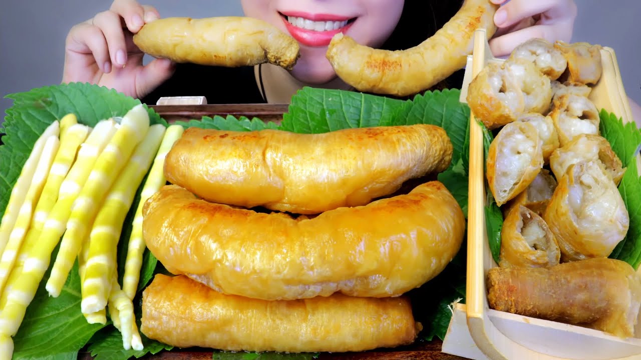 ASMR DEACHANG- BEEF LARGE INTESTINE EATING SOUNDS LINH ASMR