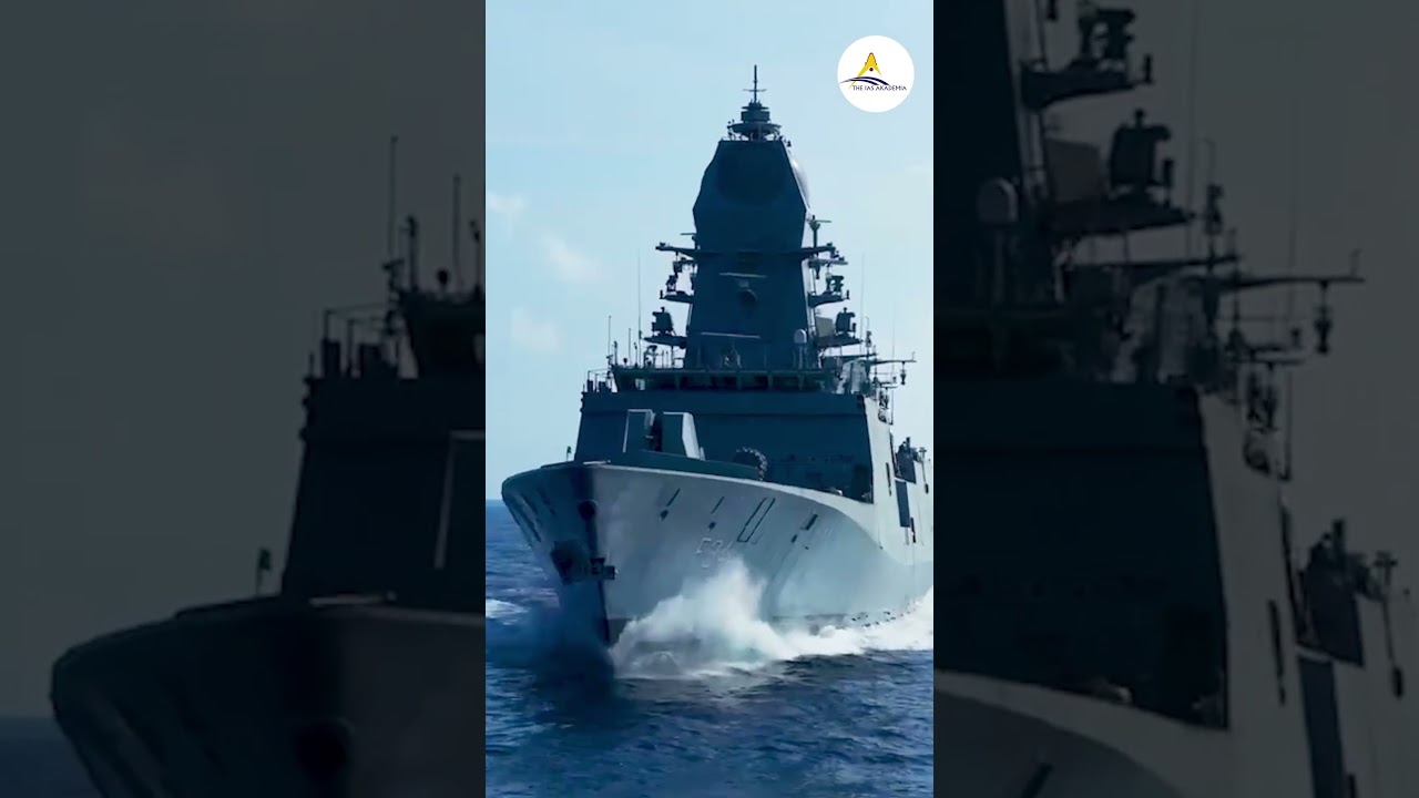 INS Udaygiri and INS Himgiri in action! #Indiannavy #Navy #surfacecombat #combat #navyinaction #upsc