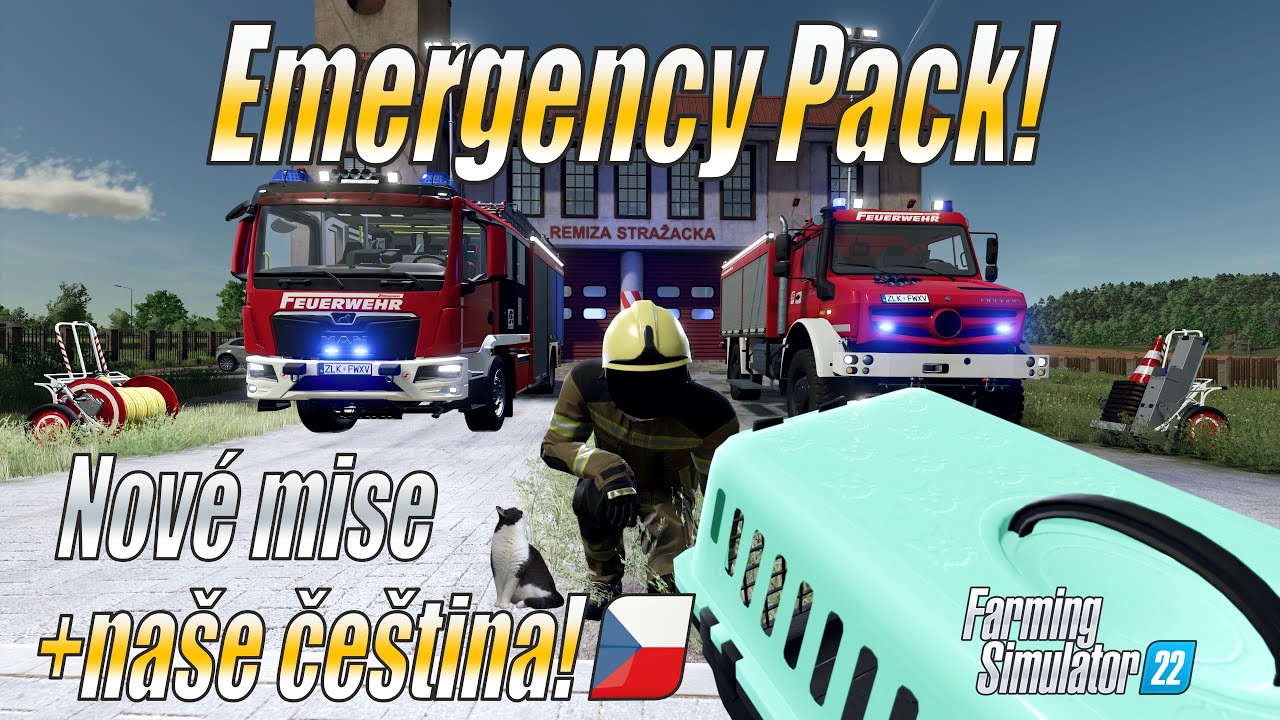 🚒 Emergency Pack - Nové mise + naše čeština! - Farming Simulator 22 (4K)