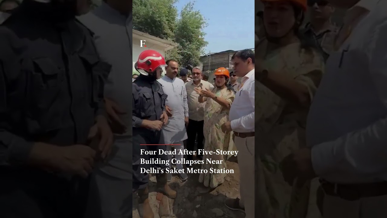 Four Dead After Five-Storey Building Collapses Near Delhi's Saket Metro Station | N18G