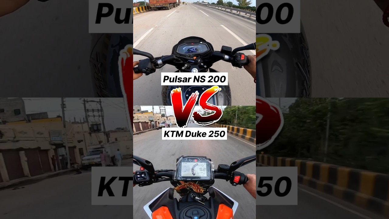 Bajaj Pulsar NS 200 vs KTM Duke 250 🔥 Gear Challenge #shorts #duke250