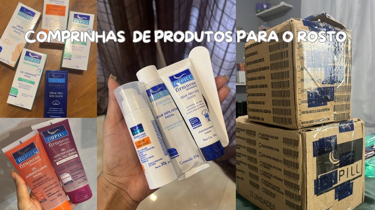 Comprinhas de produtos para o rosto / produtos da Nupill