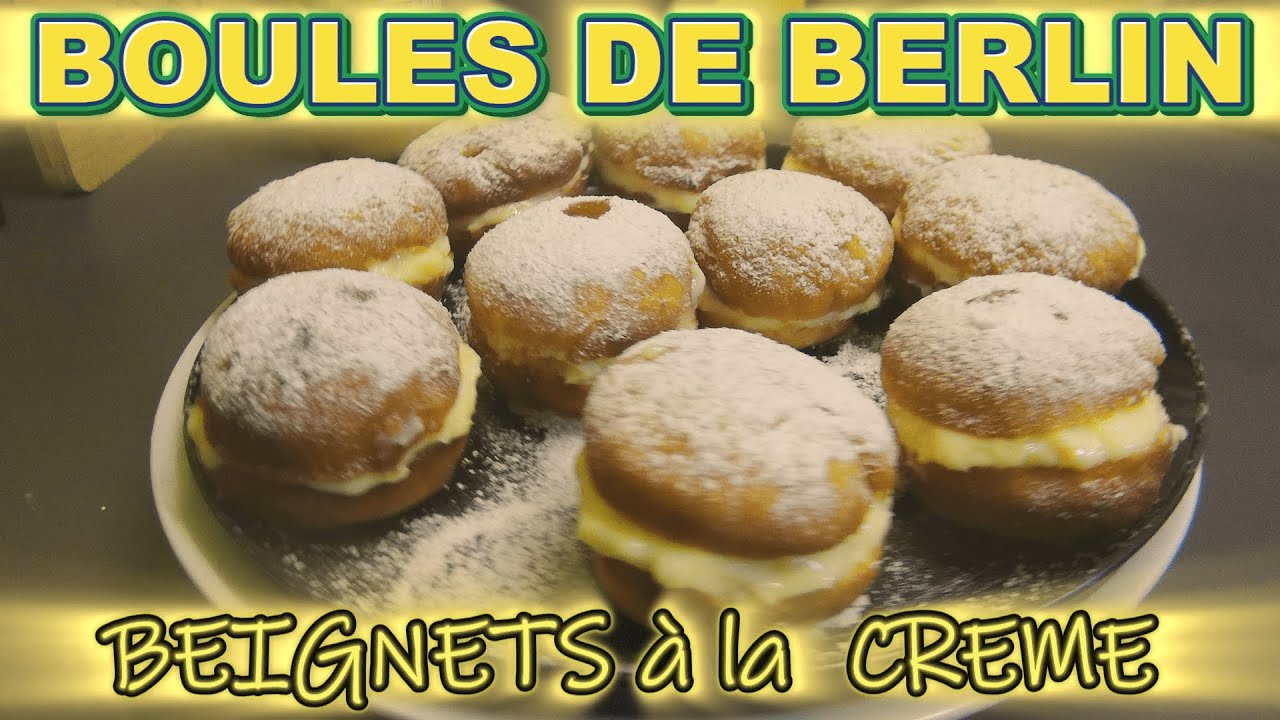 Boules de Berlin- Beignets &agrave; la cr&egrave;me