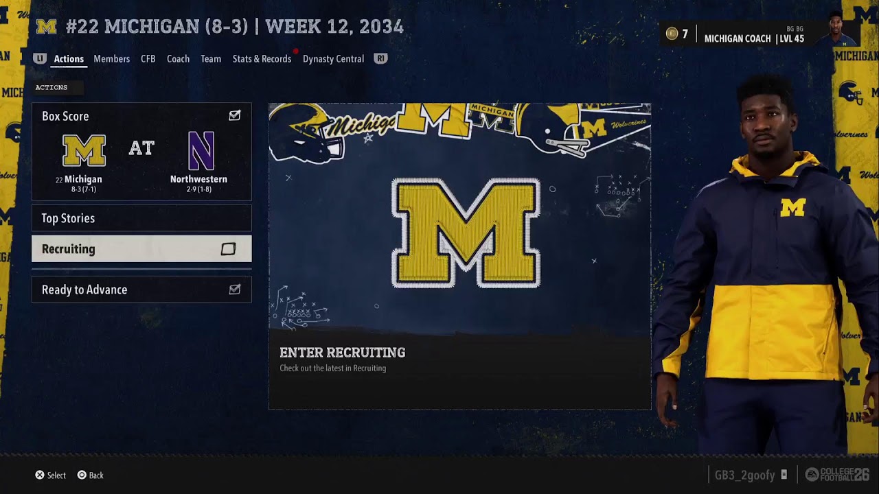 Mich vs Northwestern