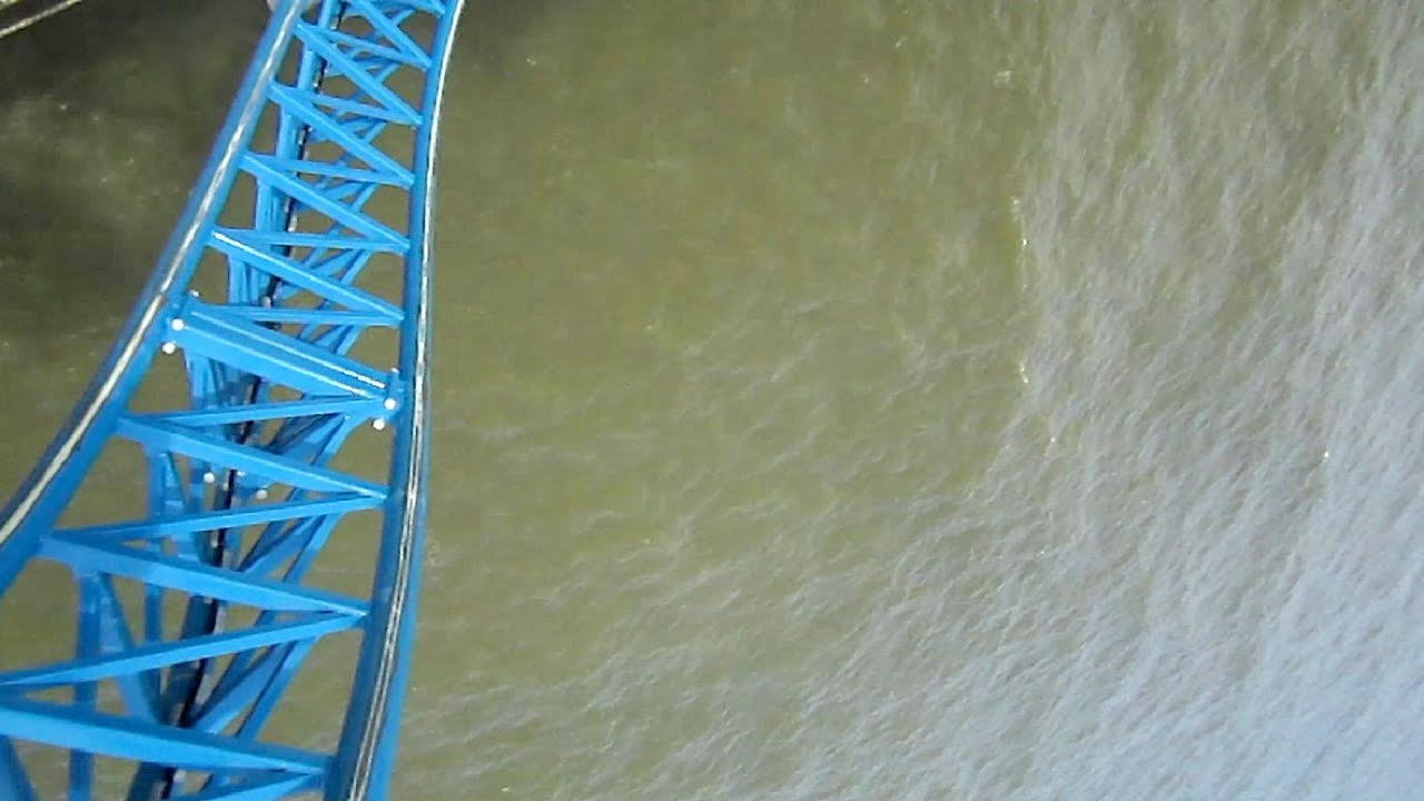 Iron Shark front seat on-ride HD POV Galveston Island Historic Pleasure Pier