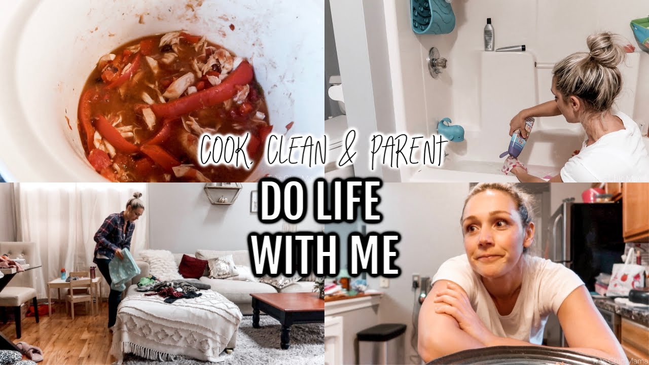 DO LIFE WITH ME| COOK WITH ME CROCKPOT TACOS| CLEAN WITH ME & MOM LIFE| Tres Chic Mama