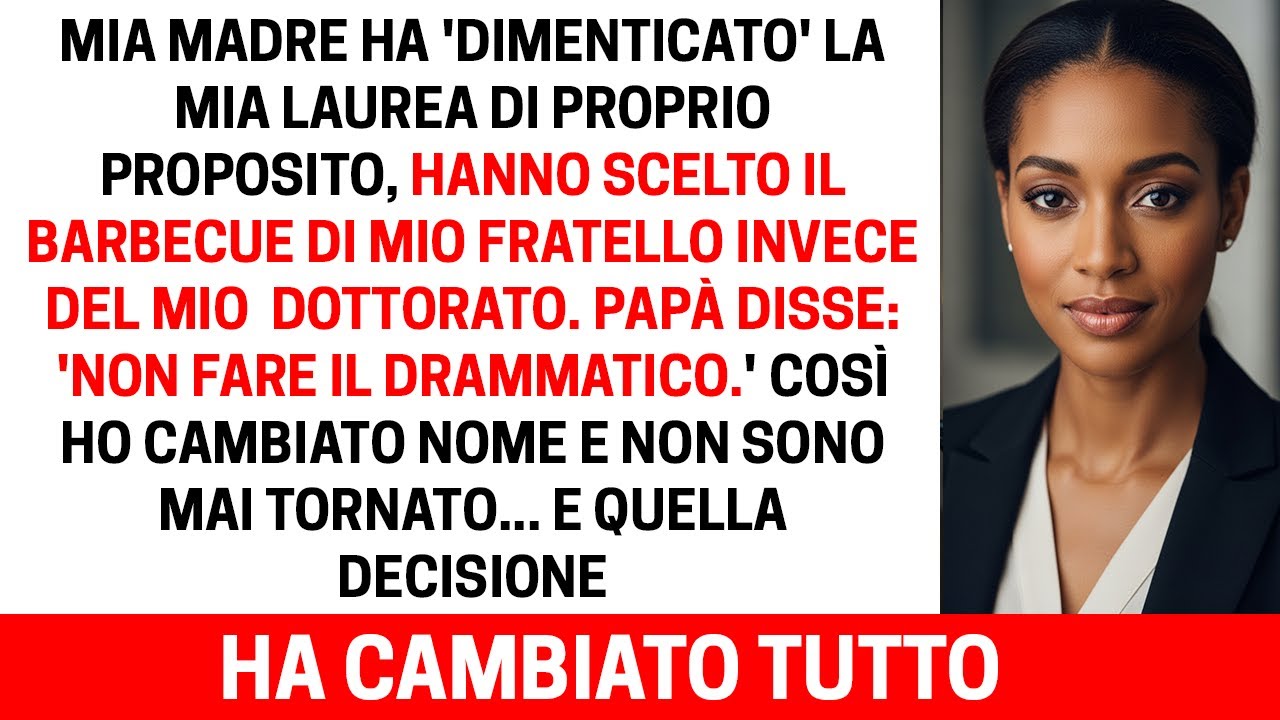 Ha scelto il barbecue di mio fratello invece della mia laurea—quello è stato l’addio