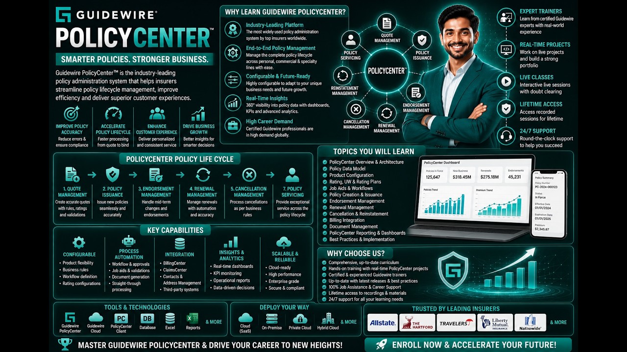 Guidewire PolicyCenter Development Training | Guidewire Certification | Guidewire Placement