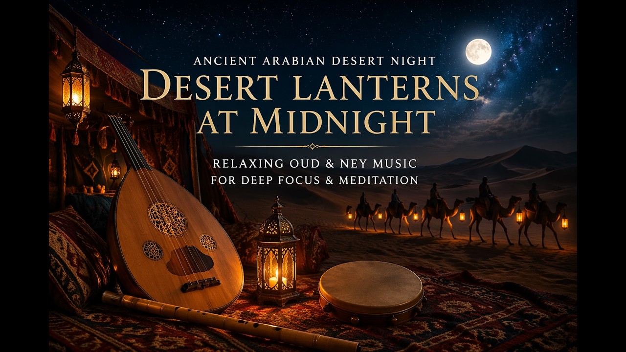 Desert Lanterns at Midnight 🌙 Relaxing Oud, Ney & Arabian Night Music for Deep Focus
