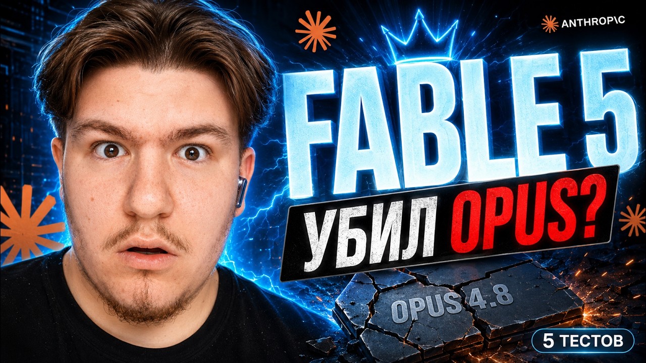 Fable 5 УНИЧТОЖИЛ Opus 4.8? 5 реальных тестов новой ИИ-модели