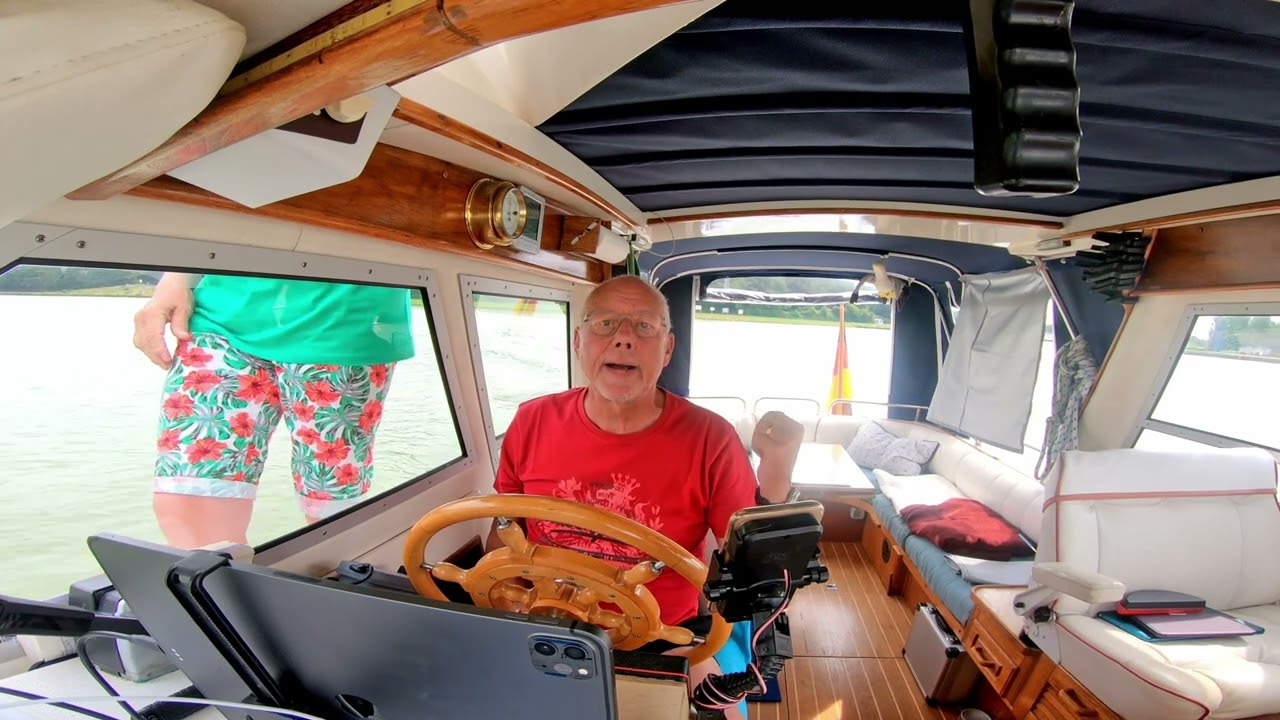 Heute von der Marina Recke (MLK km 13) zum YC Lingen, Anleger Ems. Reisen auf dem eigenen Boot.