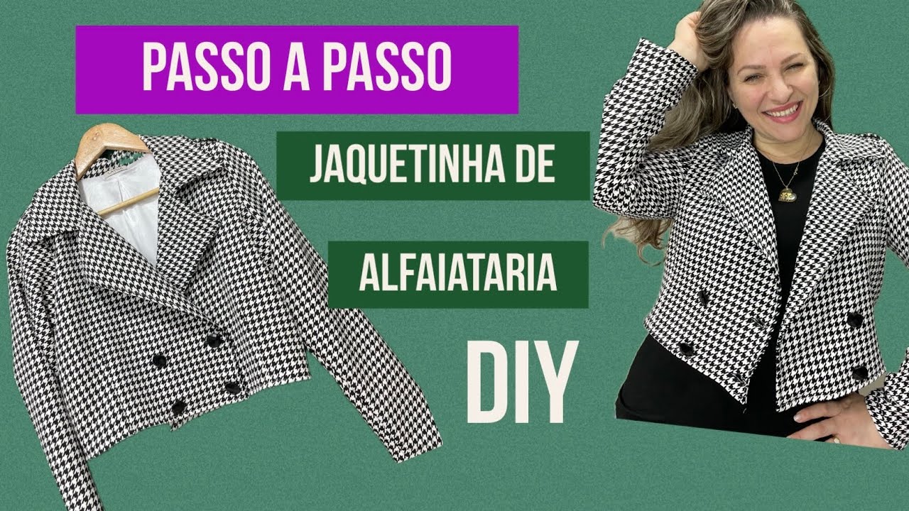 JAQUETINHA DE ALFAIATARIA ESTILO BLAZER PASSO A PASSO COMPLETO #passoapasso #costurafácil #costura
