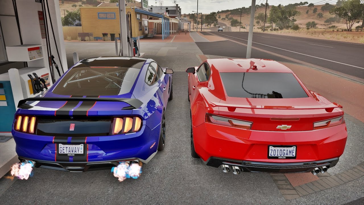 FORZA HORIZON 3 - GOPRO - RACHA DE CAMARO SUPER SPORT VS MUSTANG SHELBY GT350R - VOLANTE G27