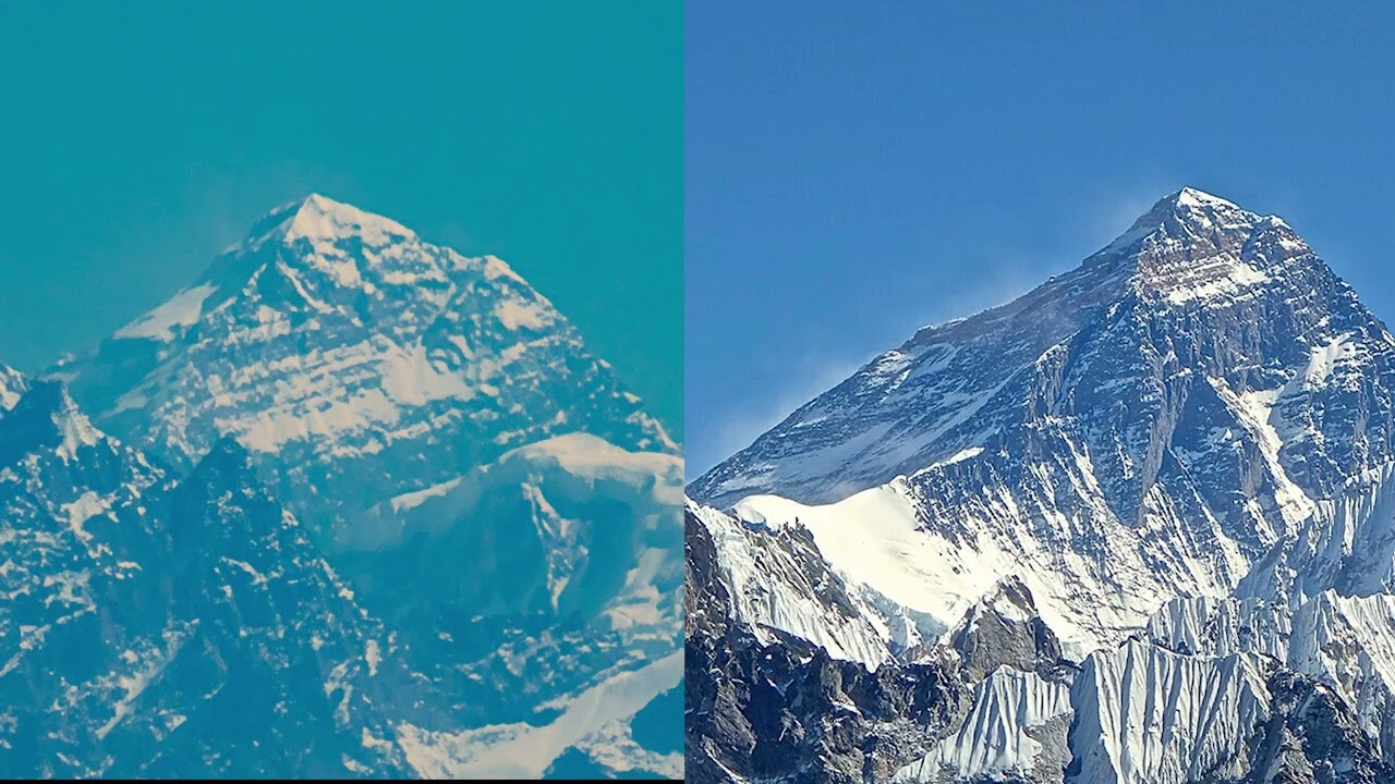 Nikon P1000 - Zooming into Mount Everest from Kathmandu (200 km far)