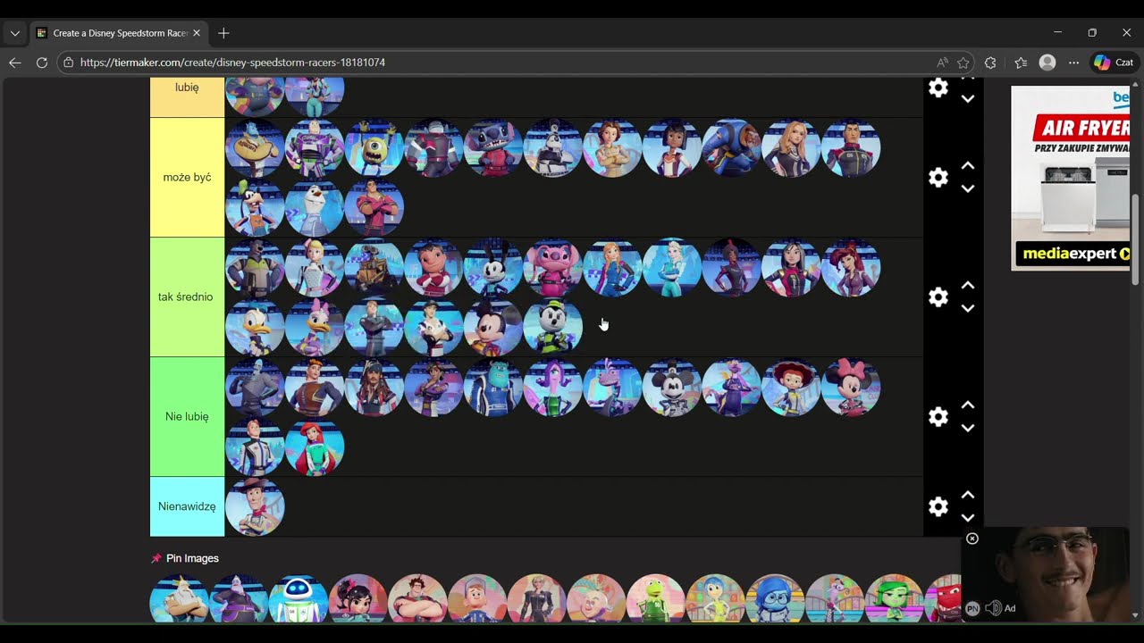 tiermaker oceniam kierowców z disney speedstorm sezon 17