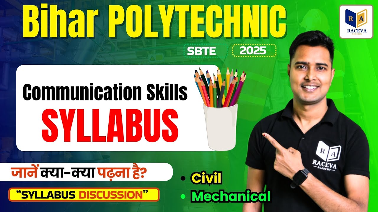 Communication Skills Syllabus For Bihar Polytechnic 1st Semester 2025-26 | #sbte