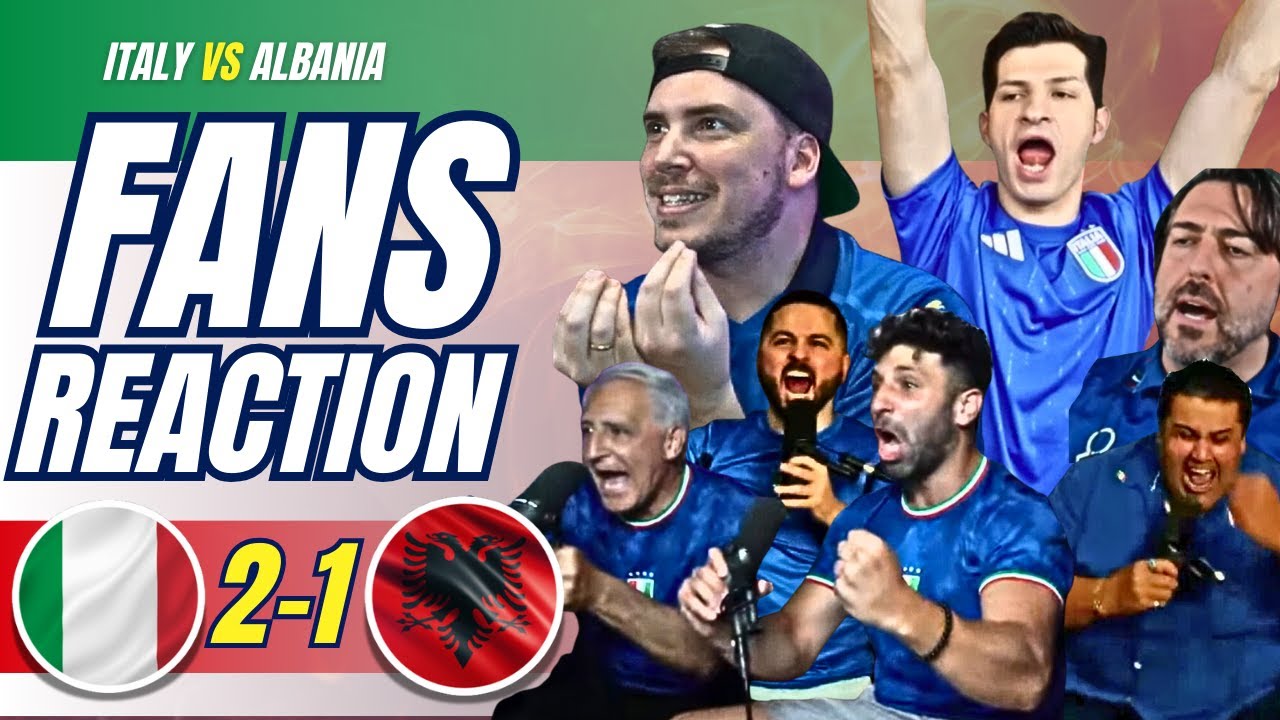 ITALIAN FANS REACTION TO ITALIA 2-1 ALBANIA | EURO 2024