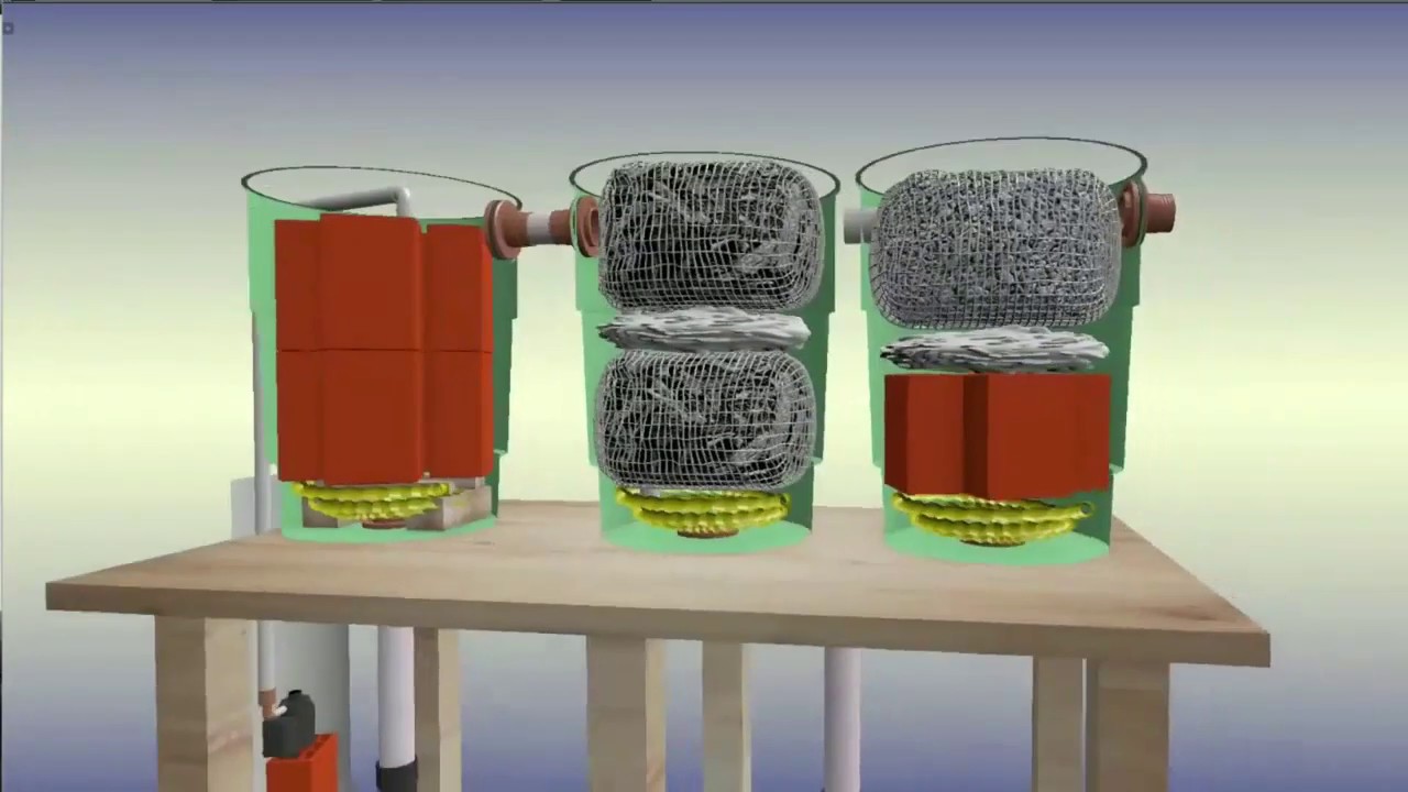 ELEMENTOS INTERNO DO  FILTRO E DECANTADOR TEM SUA IMPORTÂNCIA. VEJA PARA QUE SERVEM E MONTAGEM  3D.