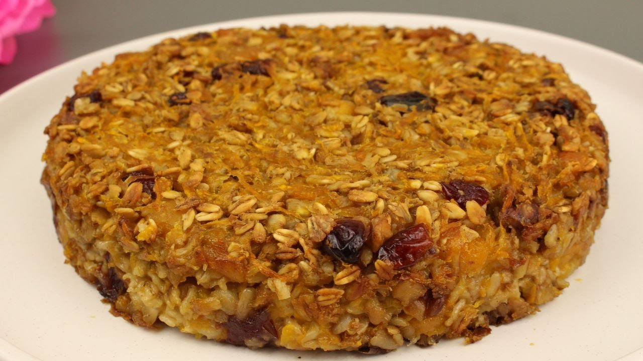 Овсянка и тыква! Полезный тыквенный пирог и печенье из тыквы. Без сахара! Без муки!