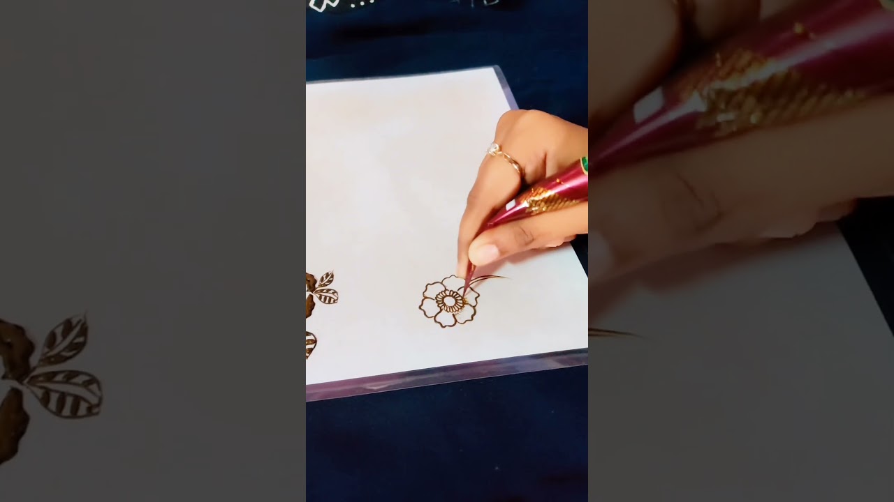Beautiful henna flower tutorial 🌸😍 || Subscribe for more 