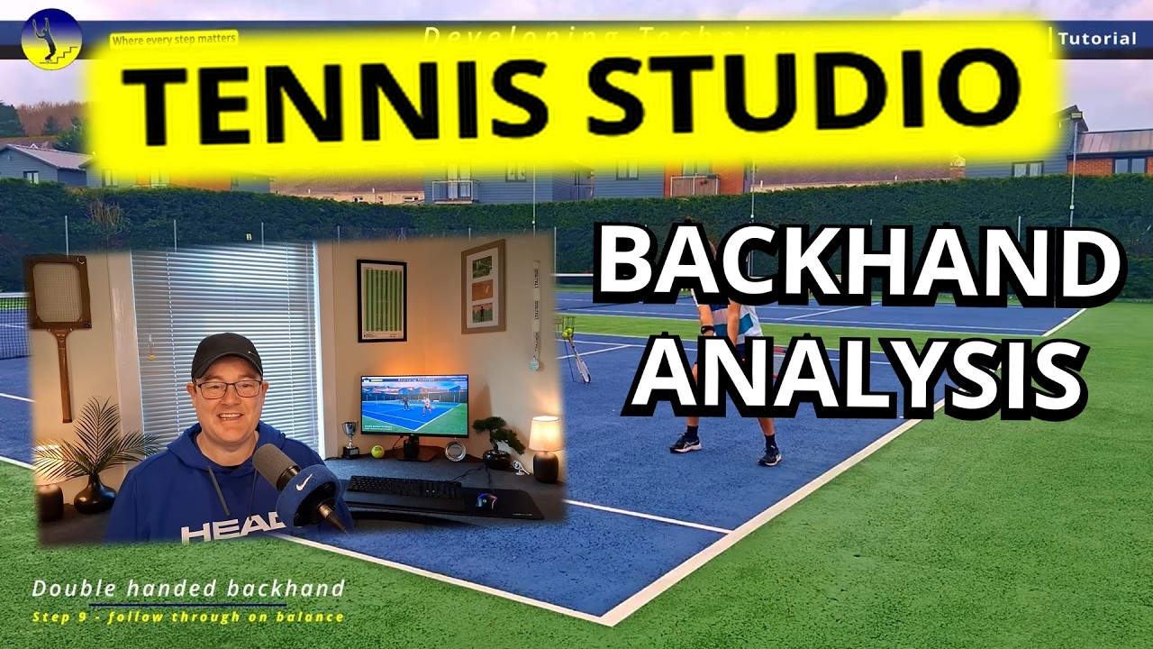 Tennis  - Studio double handed backhand analysis #tennis #coaching #tennistechnique #tennisbackhand