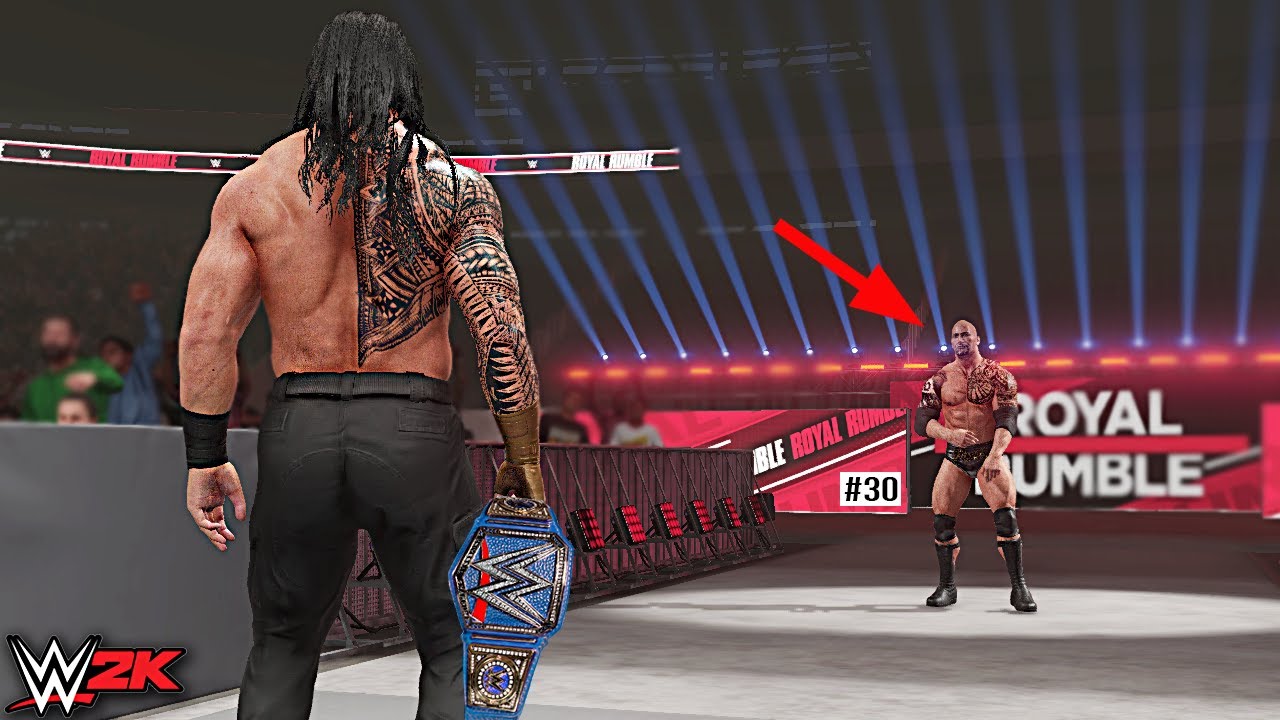 The Rock Returns at Royal Rumble 2021 & Reigns Destroys Everyone | WWE 2K Custom Story