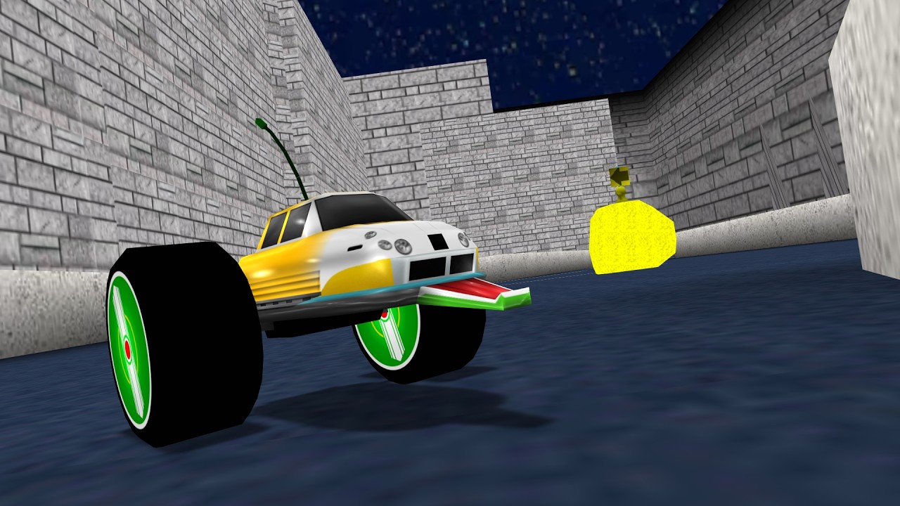 Castle City 1996 by Josh Scorpius. Length 234m. 6 Laps. 16 cars. Car Squeaky Licker.