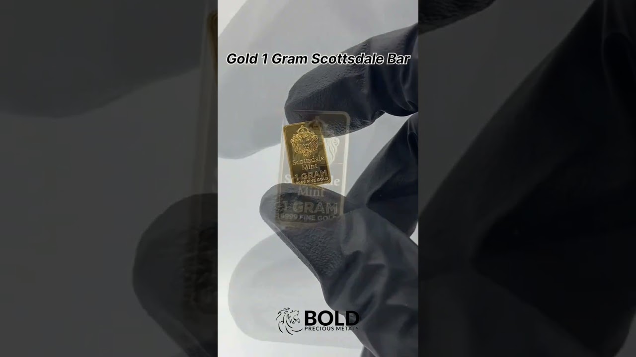 This 1 Gram Gold Bar from Scottsdale shines like a treasure. #boldpreciousmetals #youtubeshorts