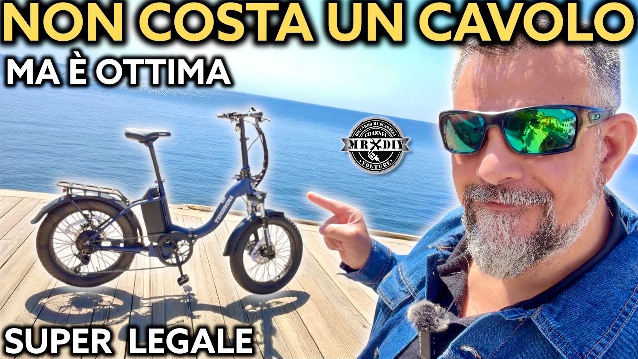 Bici elettrica FAT economica, LEGALE e potente, fa 150Km e costa poco. Touroll S2 250W ammortizzata