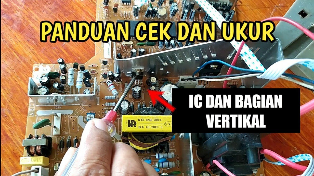 CEK DAN UKUR TEGANGAN  VERTIKAL DAN IC VERTIKAL TV CINA