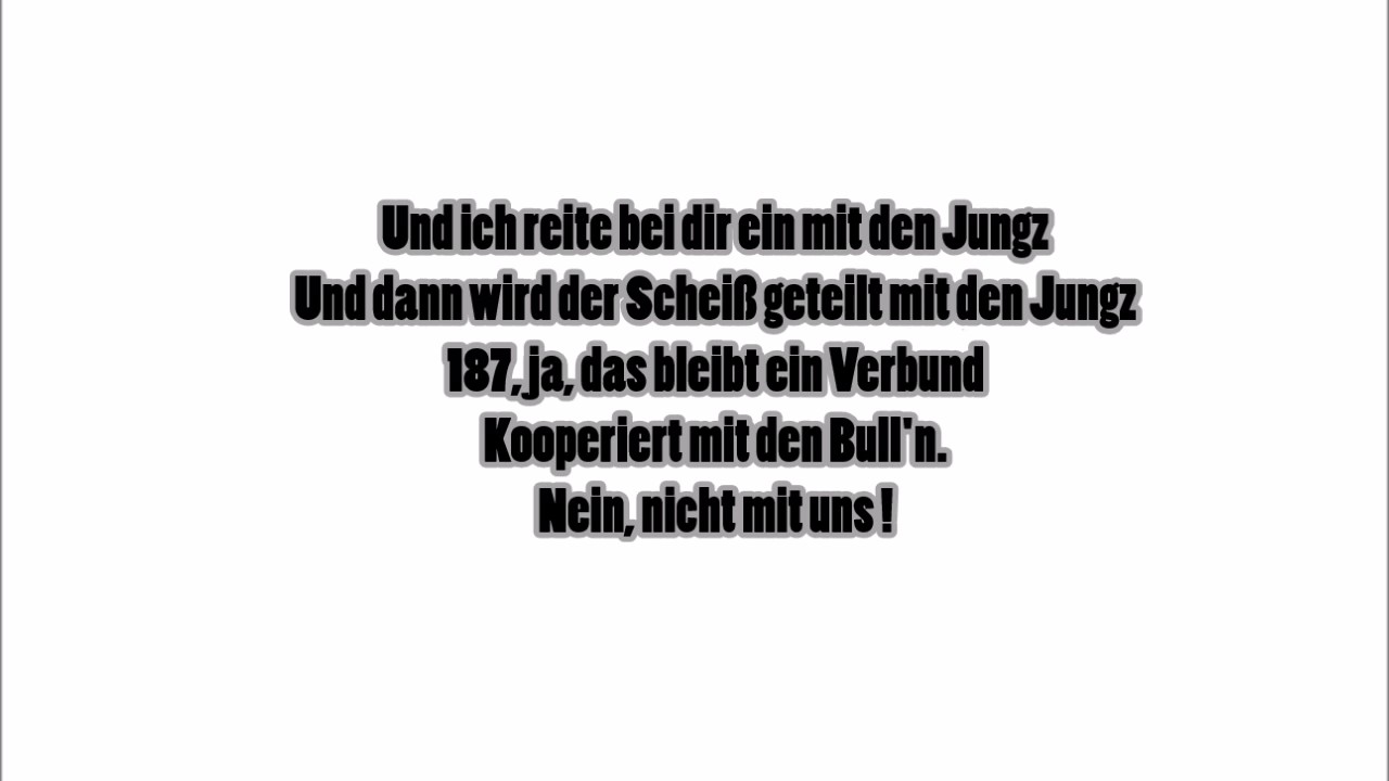 🐊 187 Strassenbande - Mit den Jungs (Official Lyrics) 🐊