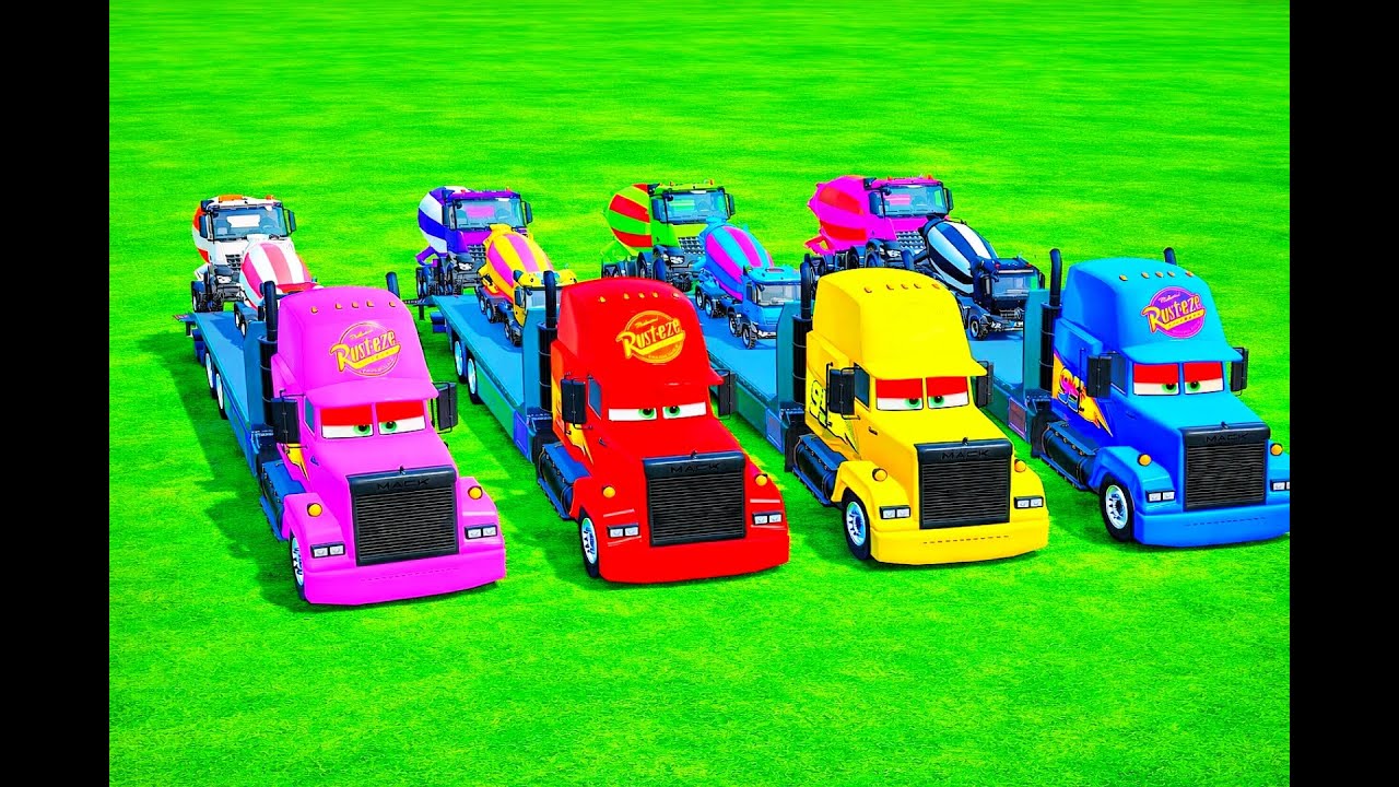 TRANSPORTING Work With COLORS | TRUCK VS MIXER COLORS | Farming Simulator 22