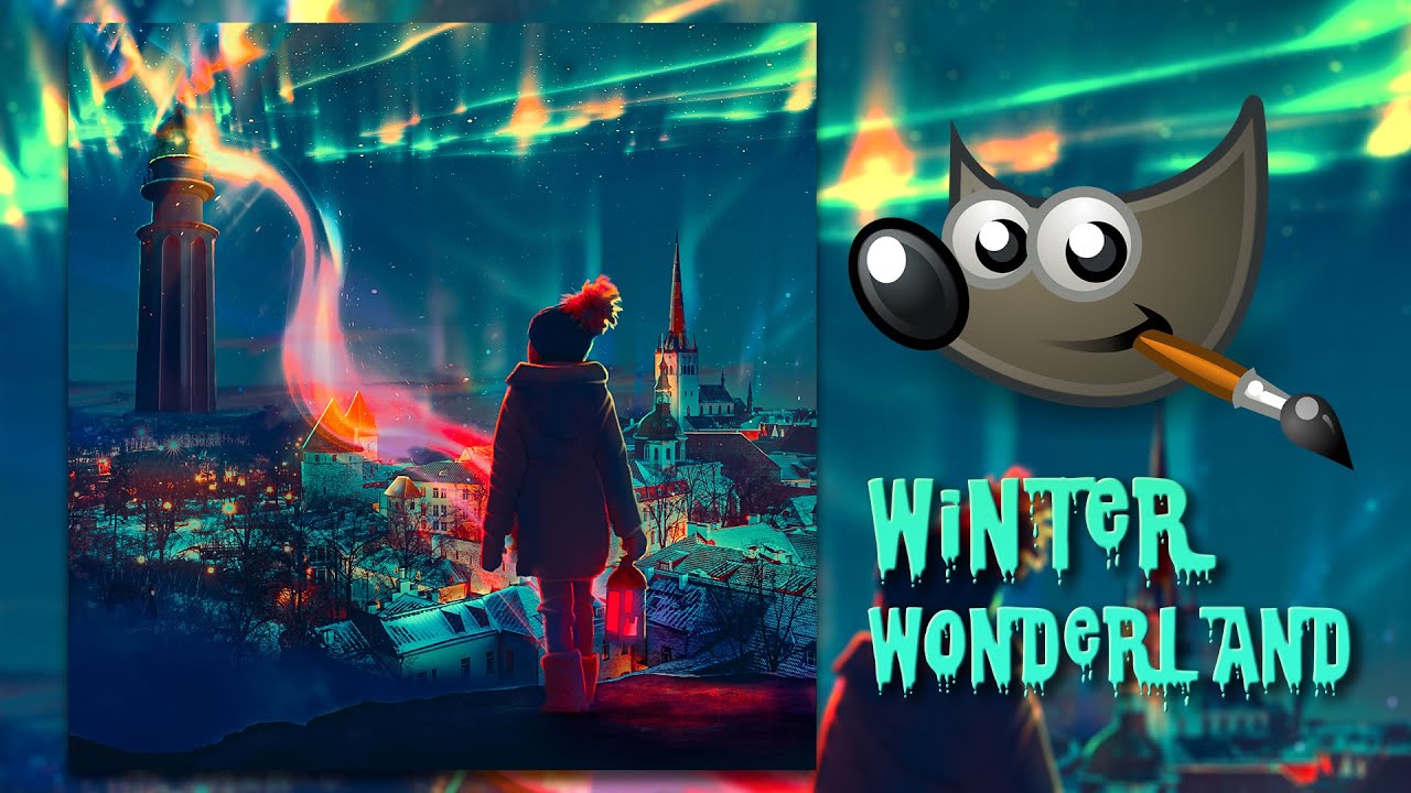 Winter Wonderland Challenge Speed Art In GIMP