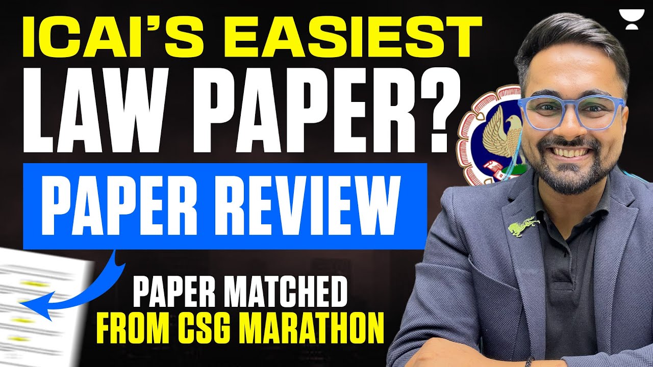 ICAI’s Easiest Business Laws Paper? | CA Foundation Jan 2026 Paper Review | CA CS Shantam Gupta