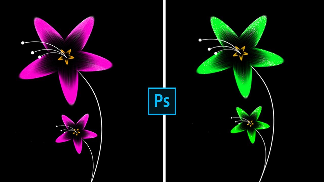 How to Draw a Flower Design in Photoshop tutorial  Custom Brush  Photoshop cc 