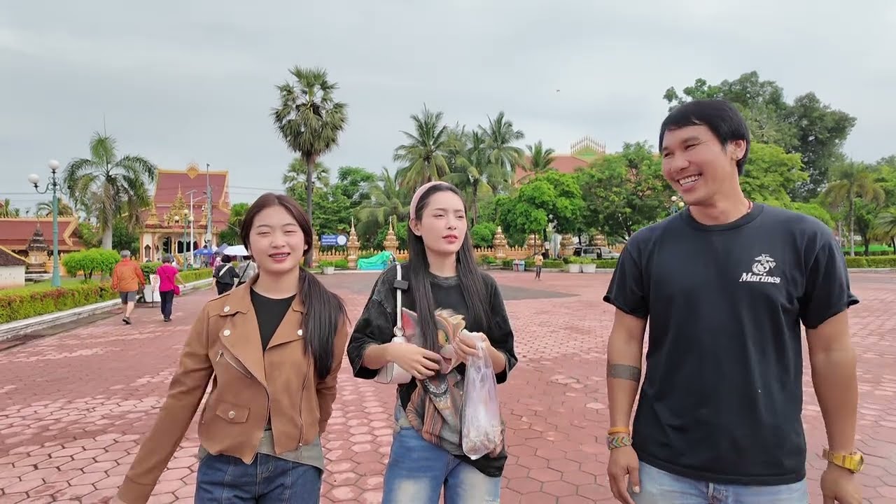 อริสาพาพี่อันแน่นัดเจอสาวลาว ที่พระธาตุหลวงเวียงจันทร์ ขอพรให้เจอเนื้อคู่ 🇱🇦